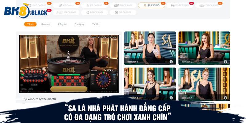 SA là nhà phát hành đẳng cấp, có đa dạng trò chơi xanh chín